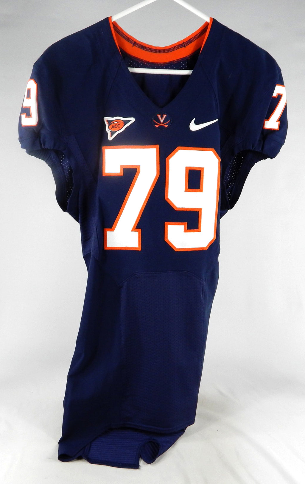 2012 Virginia Cavaliers Sean Cascarano #79 Game Used Navy Jersey 42 154 Pic2