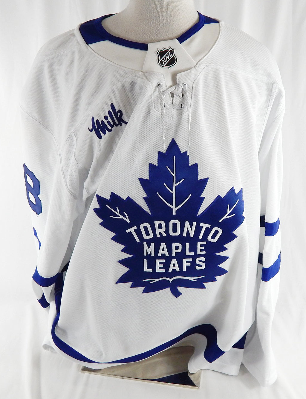2024-25 Toronto Maple Leafs Steven Lorentz #18 Game Used White Jersey Set 1 58 2