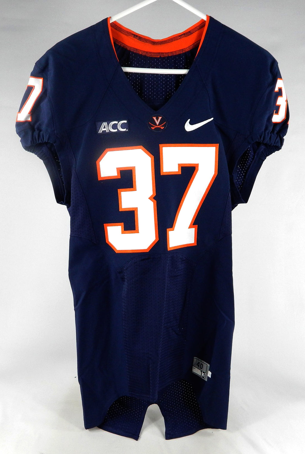 2013 Virginia Cavaliers #37 Game Used Navy Jersey NP Rem 40 155
