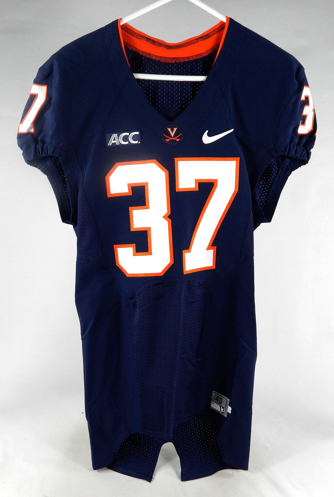 2013 Virginia Cavaliers #37 Game Used Navy Jersey NP Rem 40 155