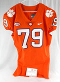 2017-22 Clemson Tigers #79 Game Issued Pos Used Orange Jersey Football NP Rem 3