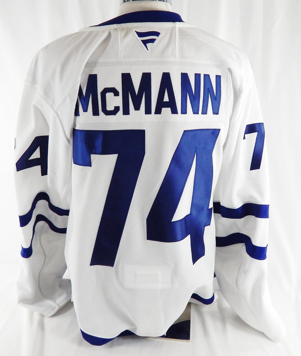 2024-25 Toronto Maple Leafs Bobby McMann #74 Game Used White Jersey Playoffs R 1 Pic2