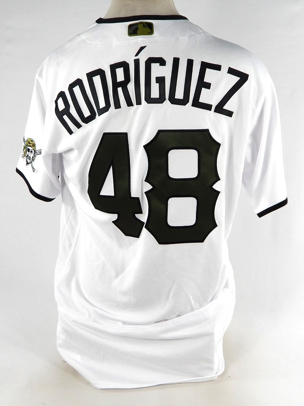 2020 Pittsburgh Pirates Richard Rodriguez #48 Game Issued White Jersey Memorial