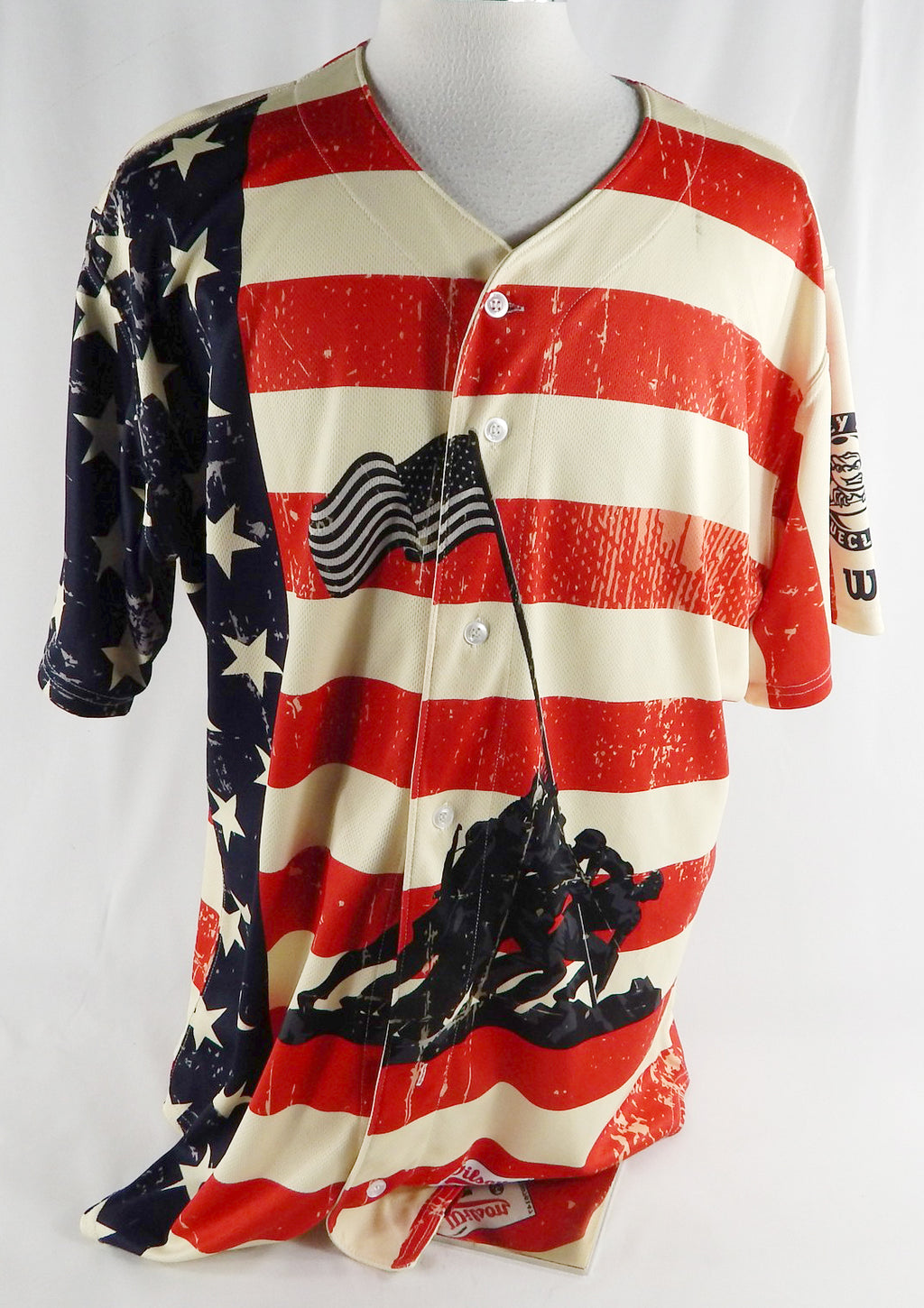 2022 Jersey Shore BlueClaws #55 Game Used Red Jersey Military Night 52 775