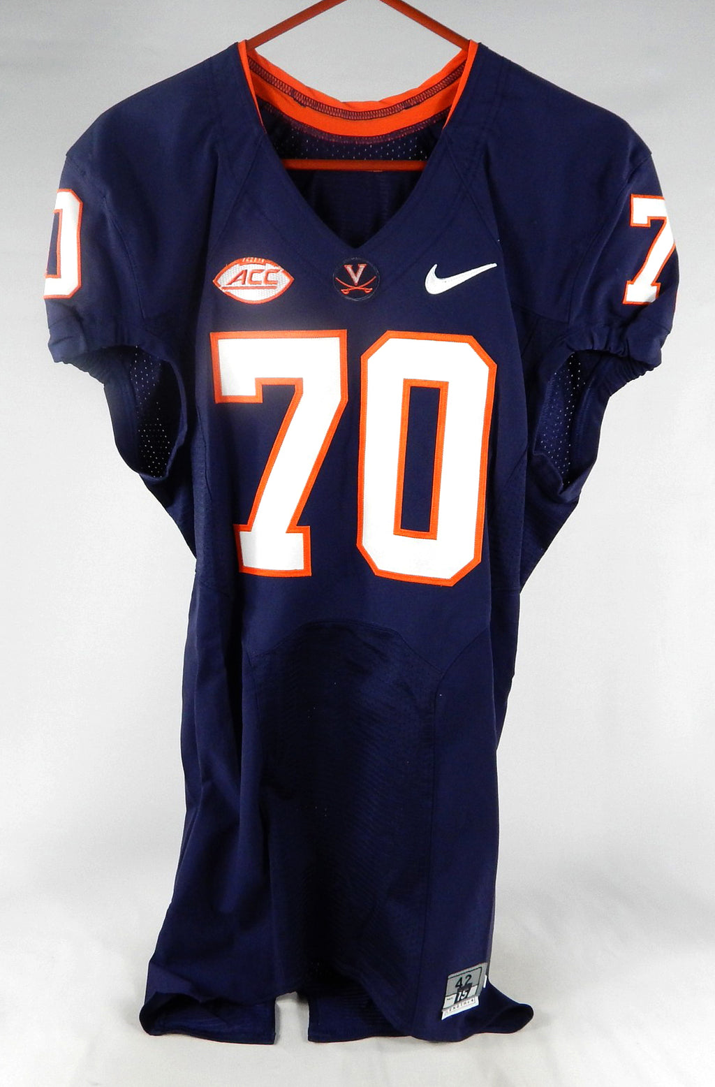 2015 Virginia Cavaliers Steven Moss #70 Game Used Navy Jersey 42 157 Pic2