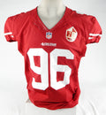 2012 San Francisco 49ers Moore #96 Game Issued Red Jersey 70 Years Patch 46 762