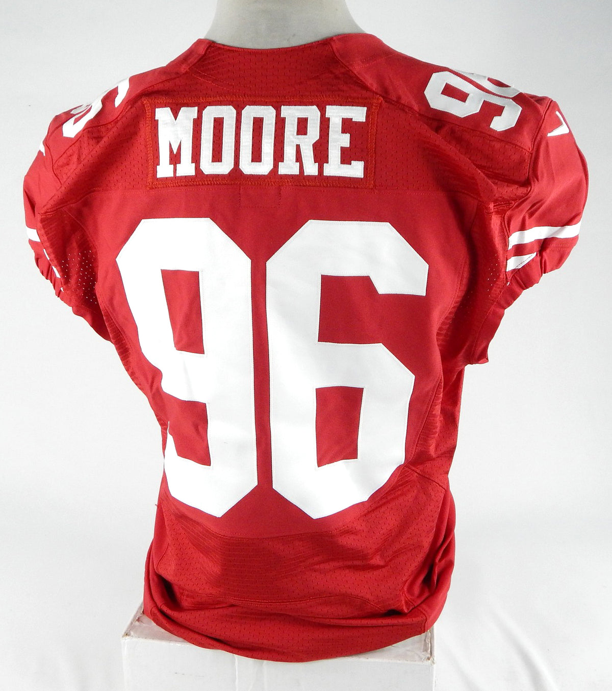 2012 San Francisco 49ers Moore #96 Game Issued Red Jersey 70 Years Patch 46 762 Pic2