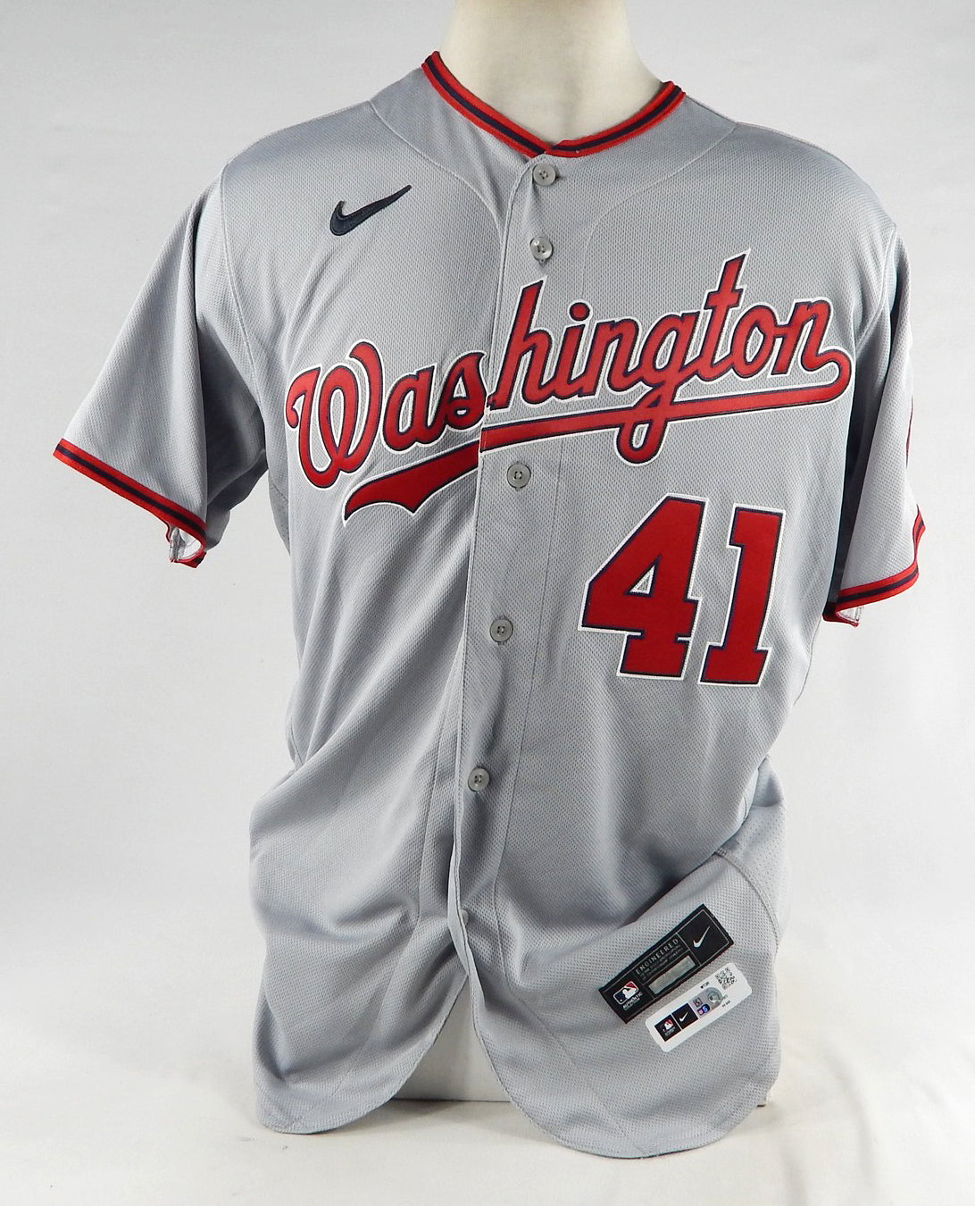 2023 Washington Nationals Anthony Castro #41 Game Issued Grey Jersey 44 106