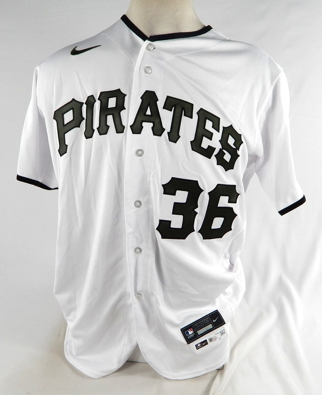 2020 Pittsburgh Pirates Jose Osuna #36 Game Issued White Jersey Memorial 46 2 Pic2