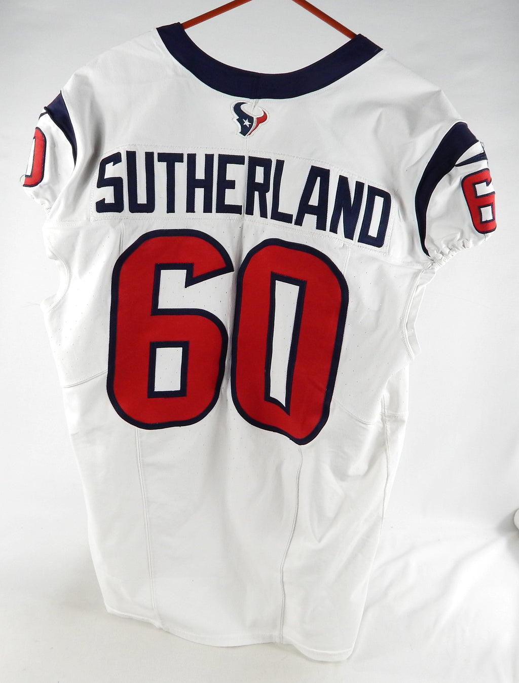 2023 Houston Texans Keaton Sutherland #60 Game Used White Jersey 48 503 Pic2