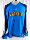 2009-10 New Orleans Hornets Darius Songaila #9 Game Used Blue Shooting Shirt 7