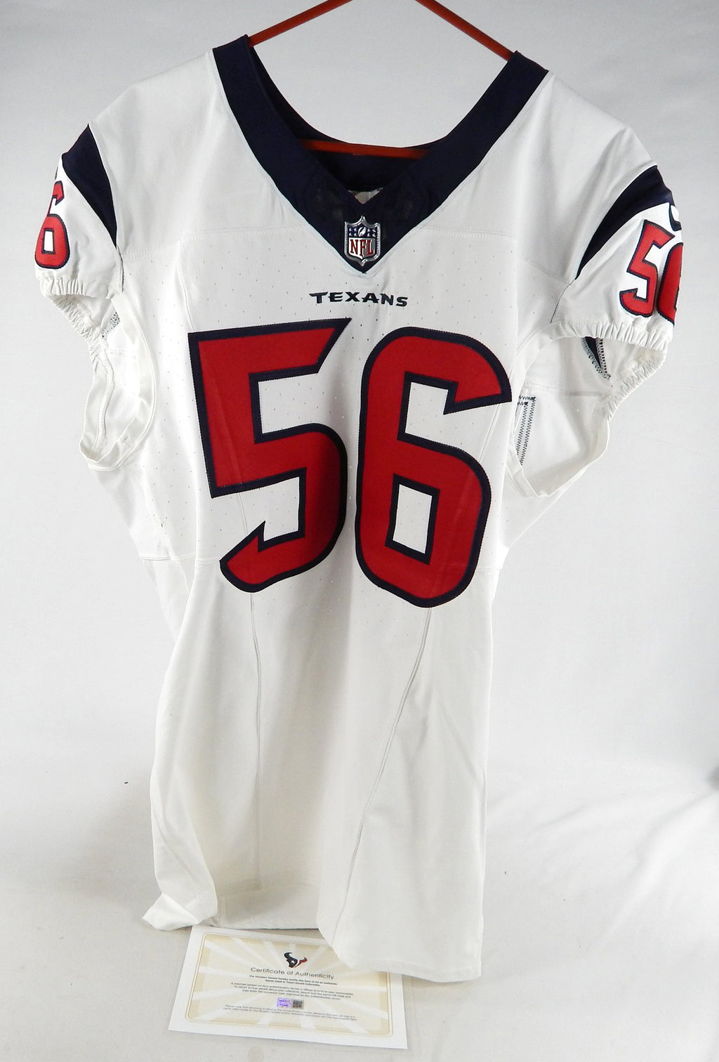 2023 Houston Texans Taylor Stallworth #56 Game Used White Jersey 46 504