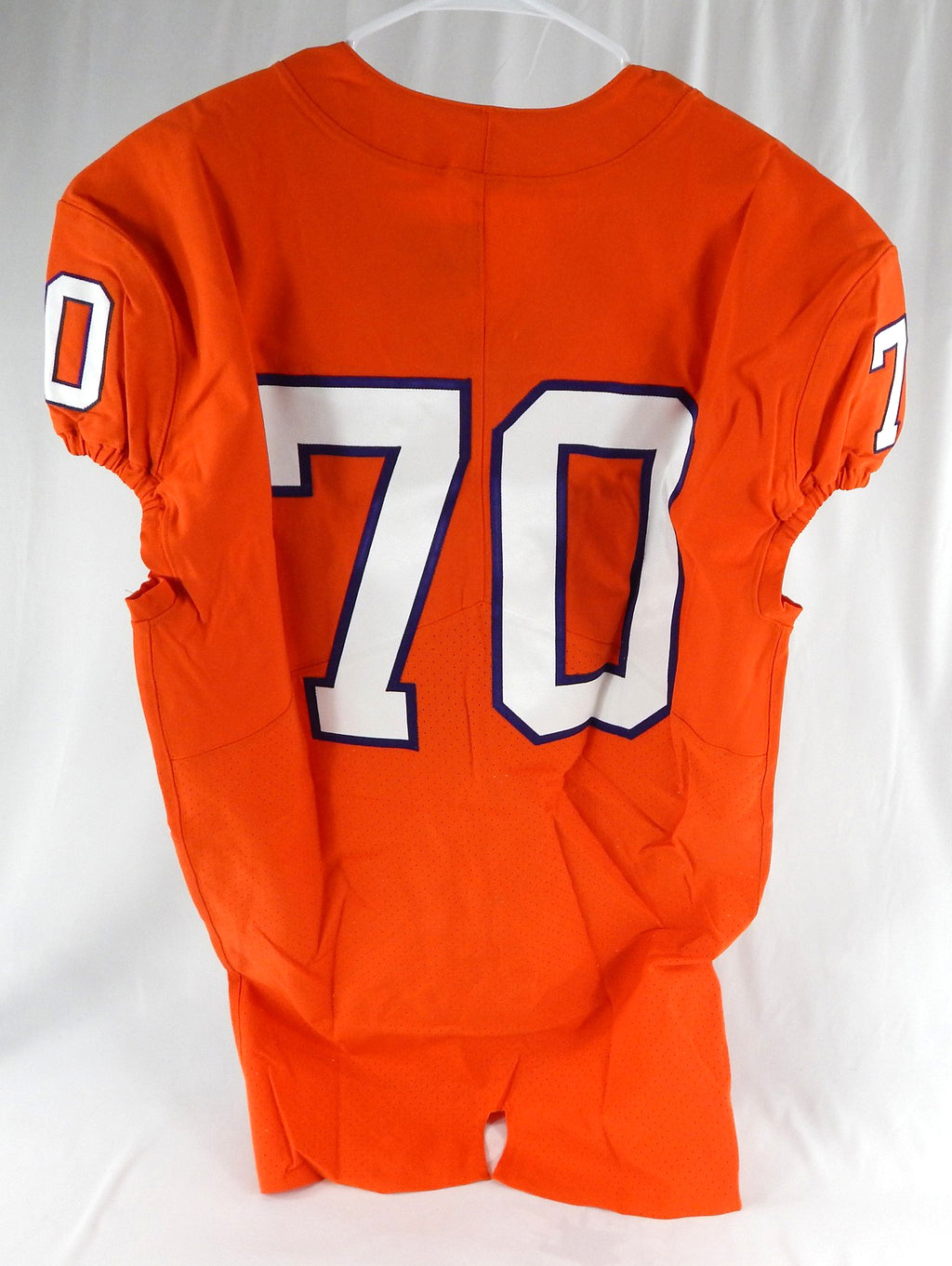 2017-22 Clemson Tigers #70 Game Issued Pos Used Orange Jersey Football NP Rem 5 Pic2