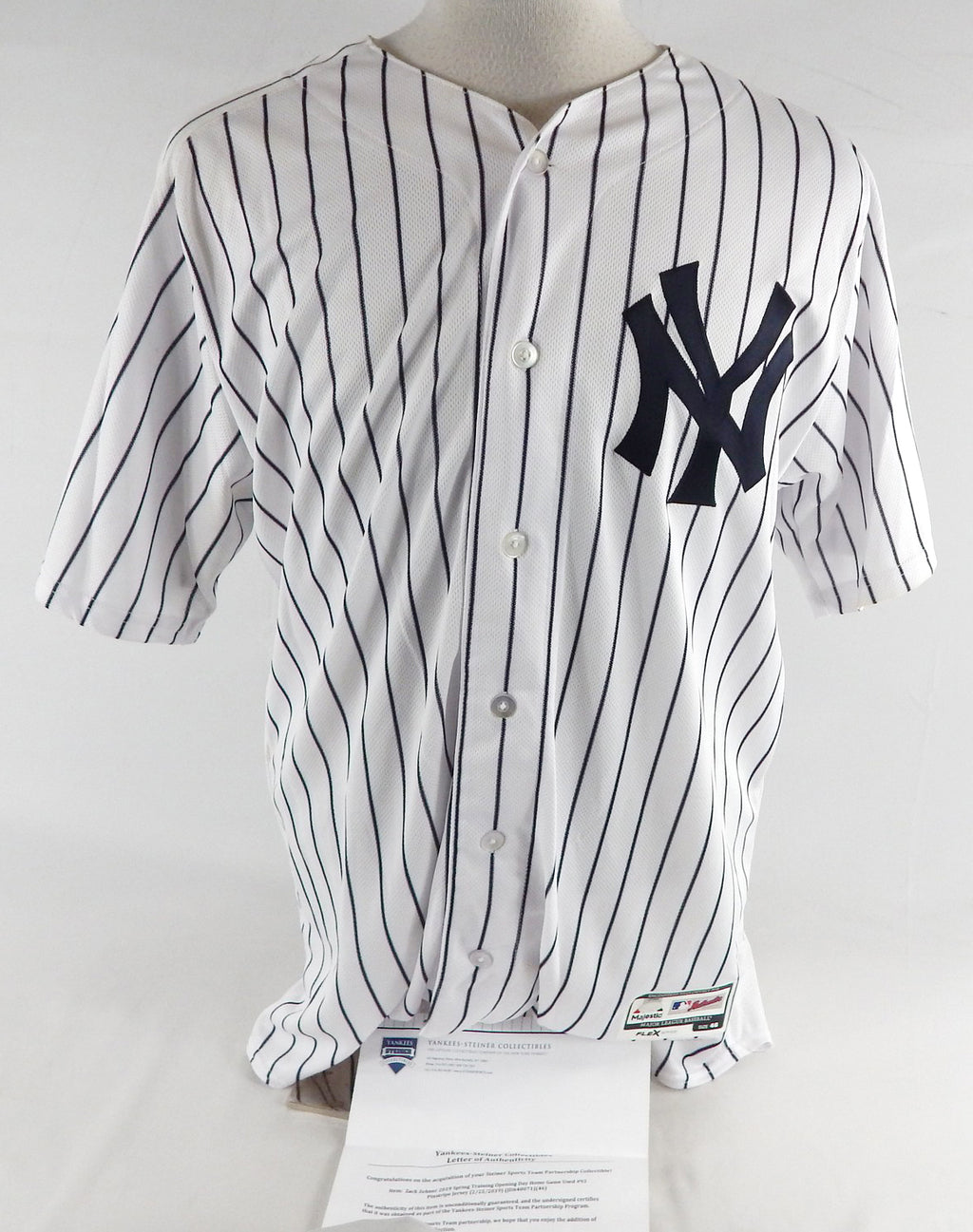 2019 New York Yankees Zack Zehner #93 Game Used White Jersey ST Opening Day 4