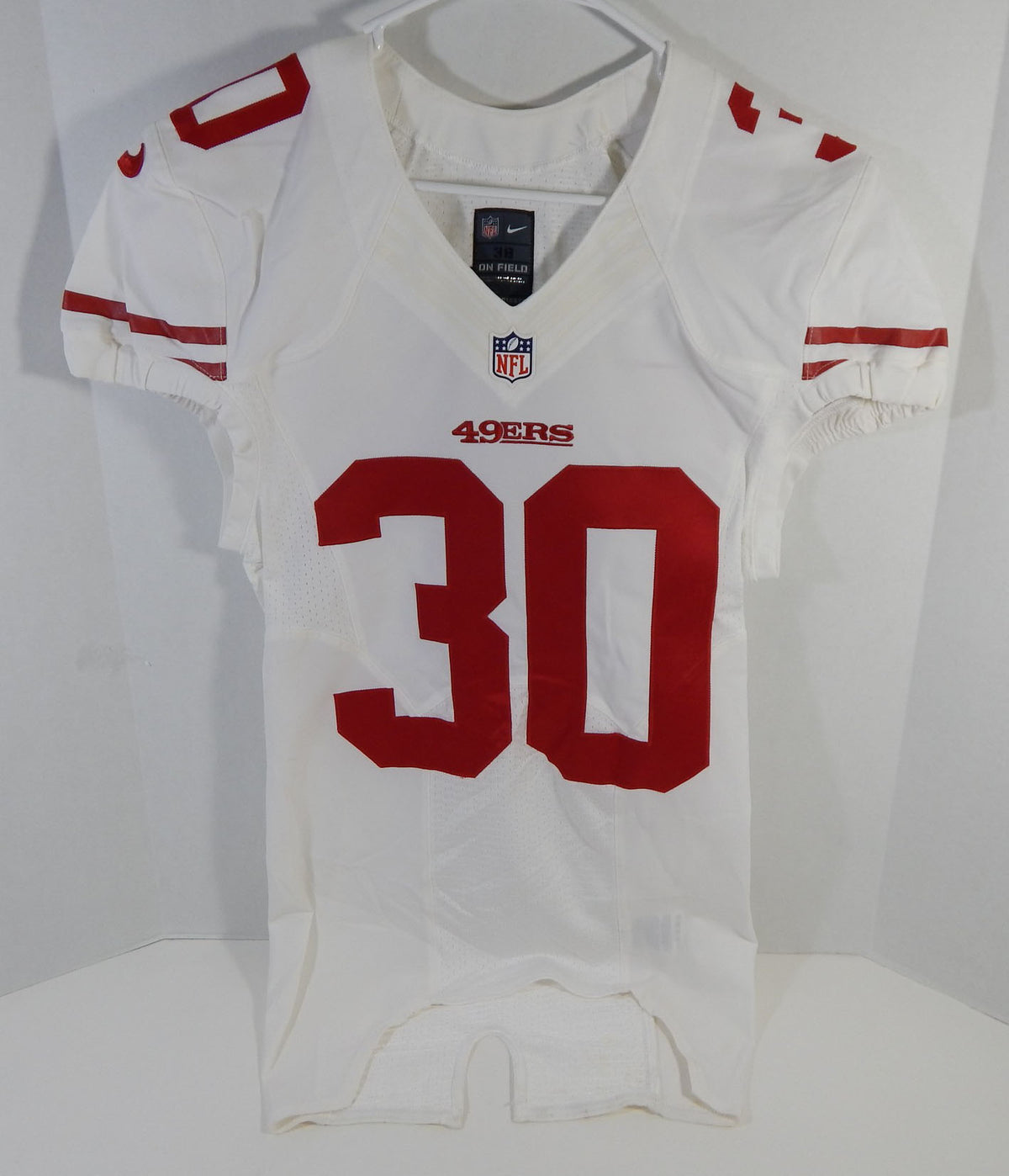 2012 San Francisco 49ers #30 Game Issued White Jersey DP16499