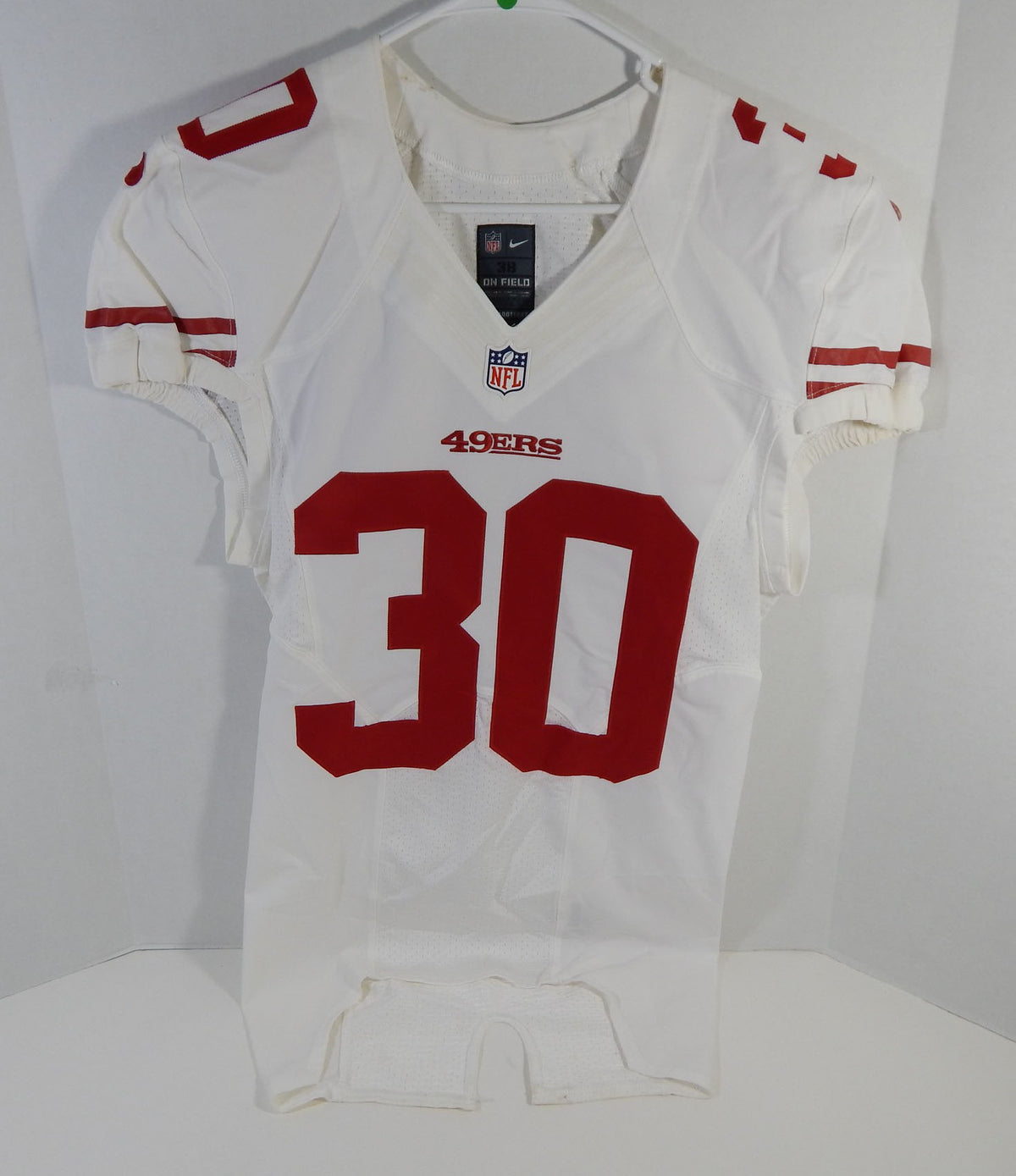 2012 San Francisco 49ers #30 Game Issued White Jersey DP16500