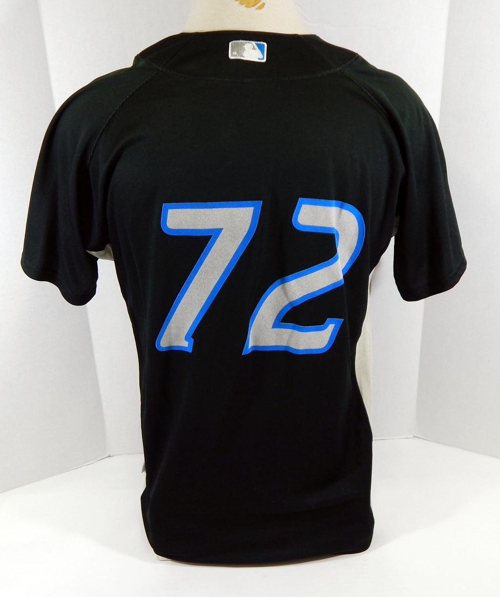 2008-10 Toronto Blue Jays #72 Game Used Black Jersey Batting Practice ST 44 096