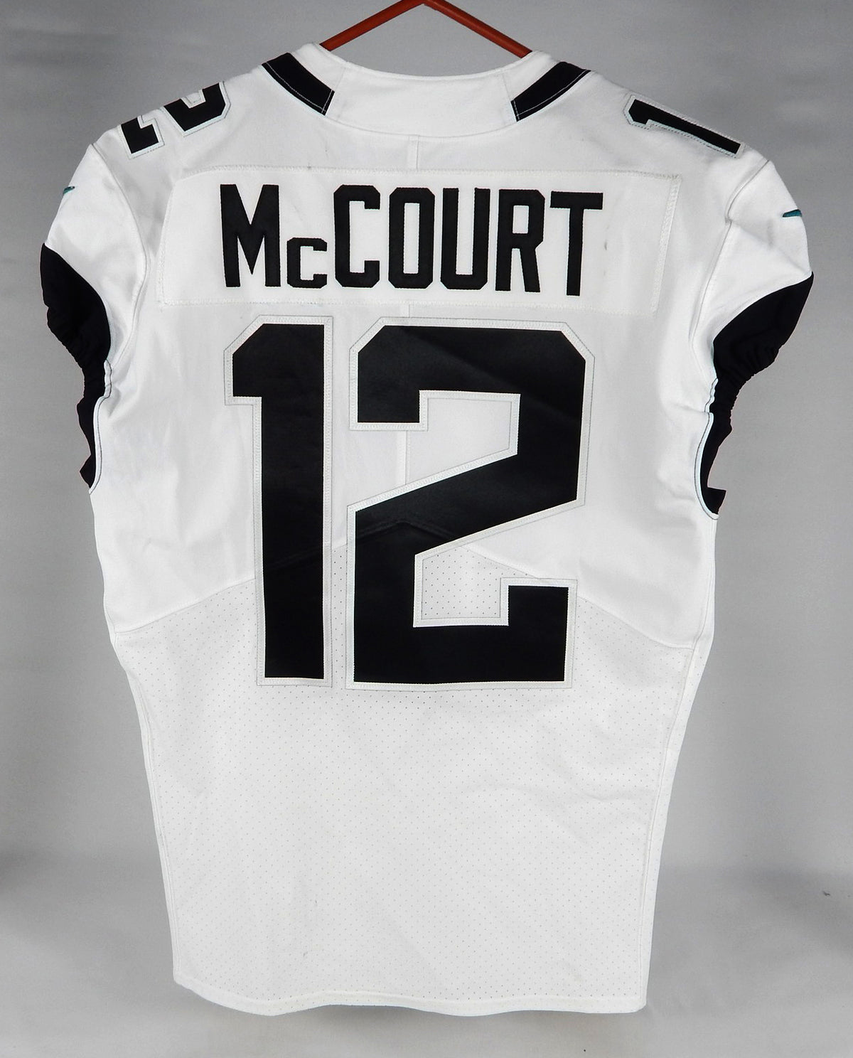 2021 Jacksonville Jaguars James McCourt #12 Game Used White Jersey 42 955