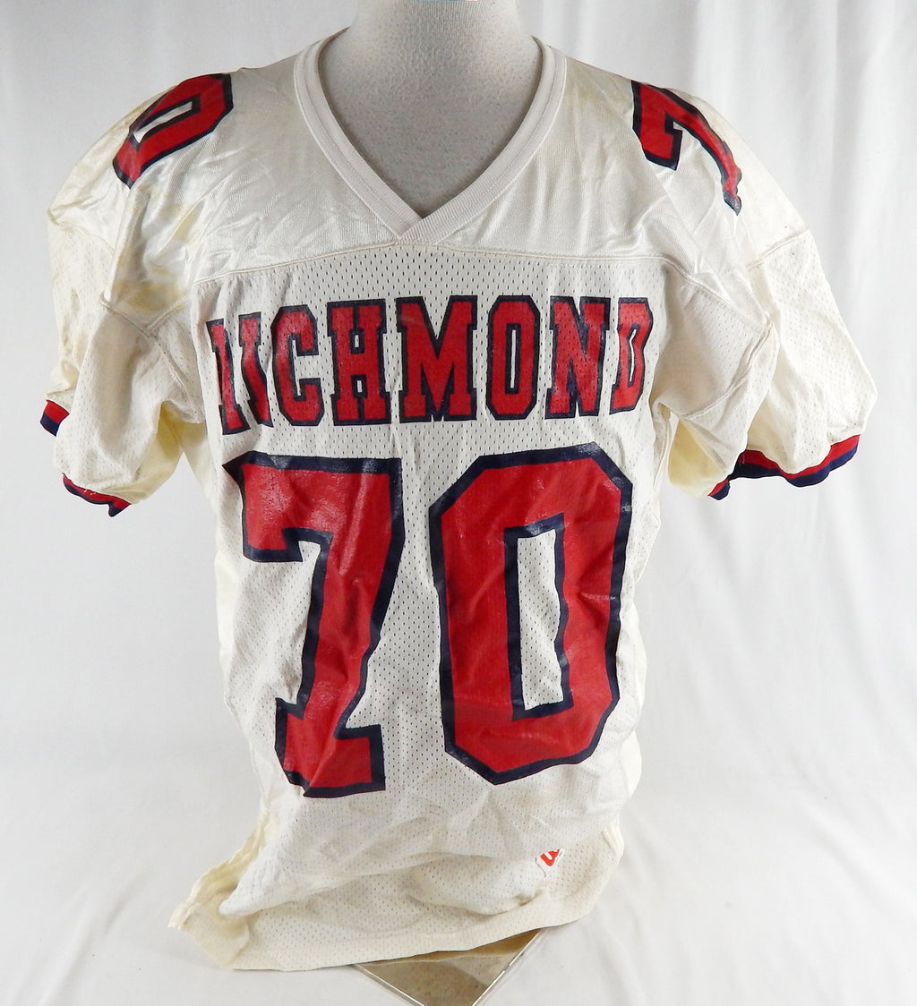 1990s Richmond Spiders #70 Game Used White Jersey Football 50 887