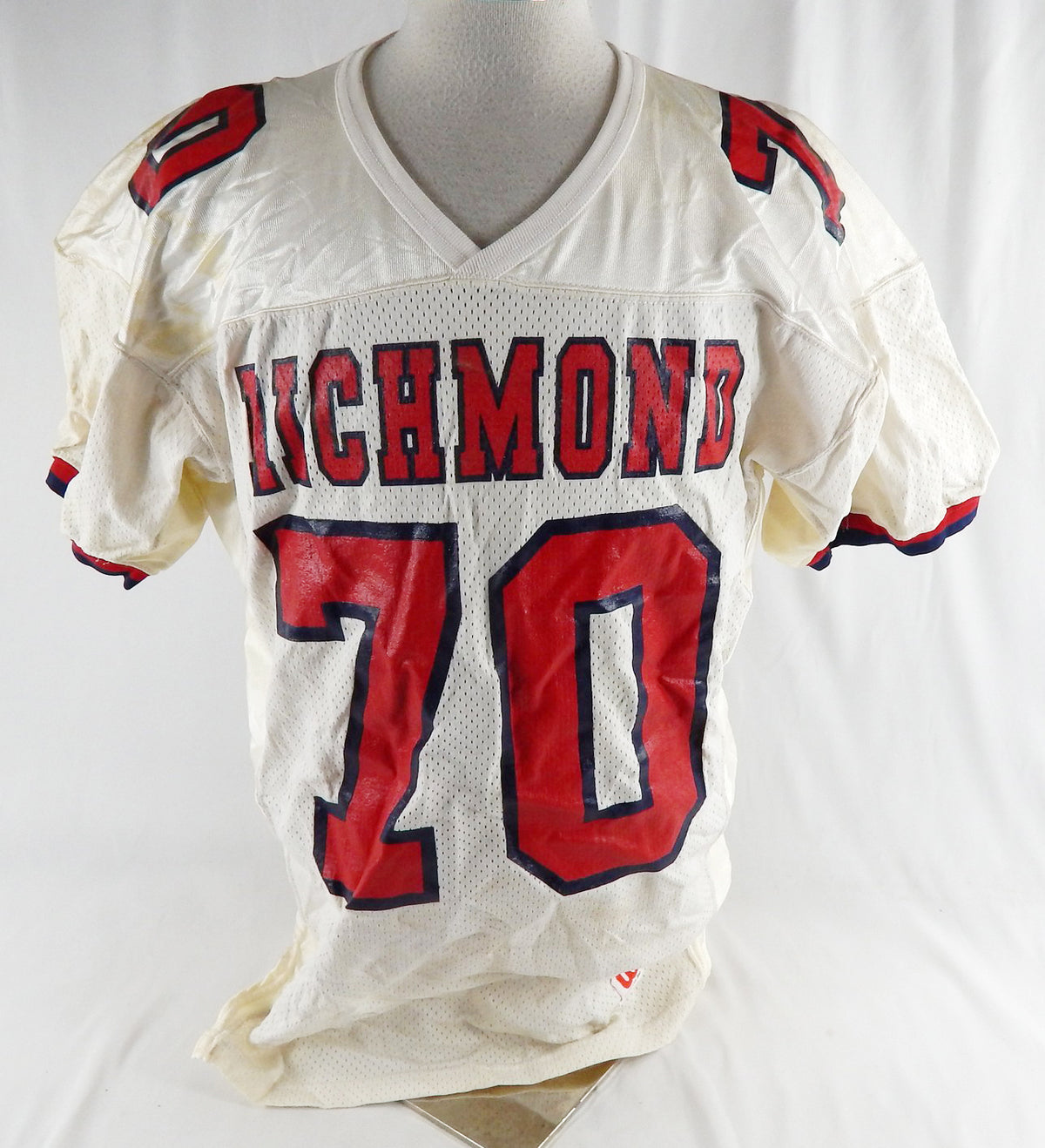 1990s Richmond Spiders #70 Game Used White Jersey Football 50 887
