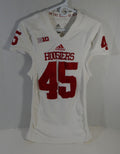 2012 Indiana Hoosiers #45 Game Used White Jersey Nameplate Removed L DP14040