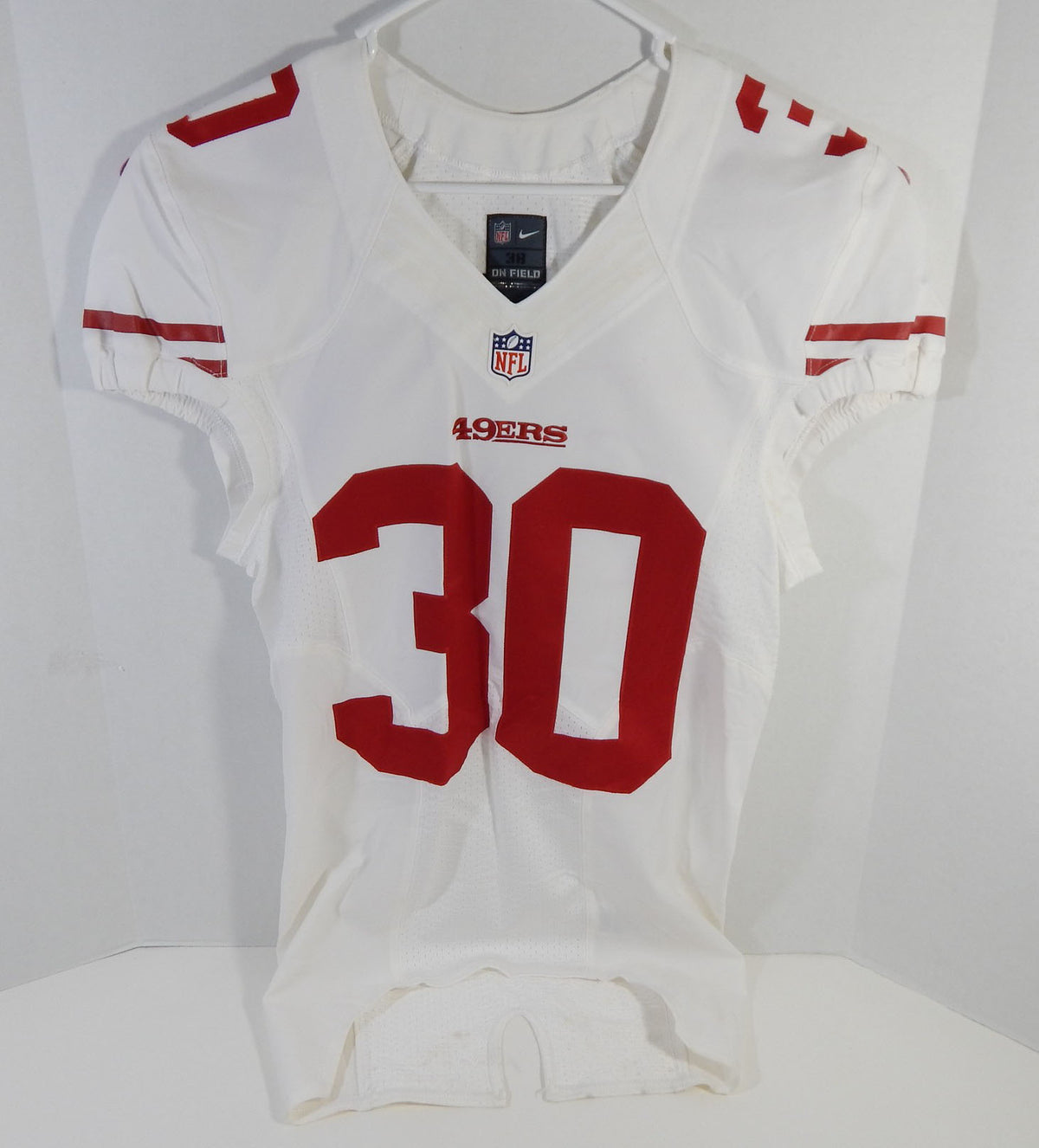 2012 San Francisco 49ers #30 Game Issued White Jersey DP16501