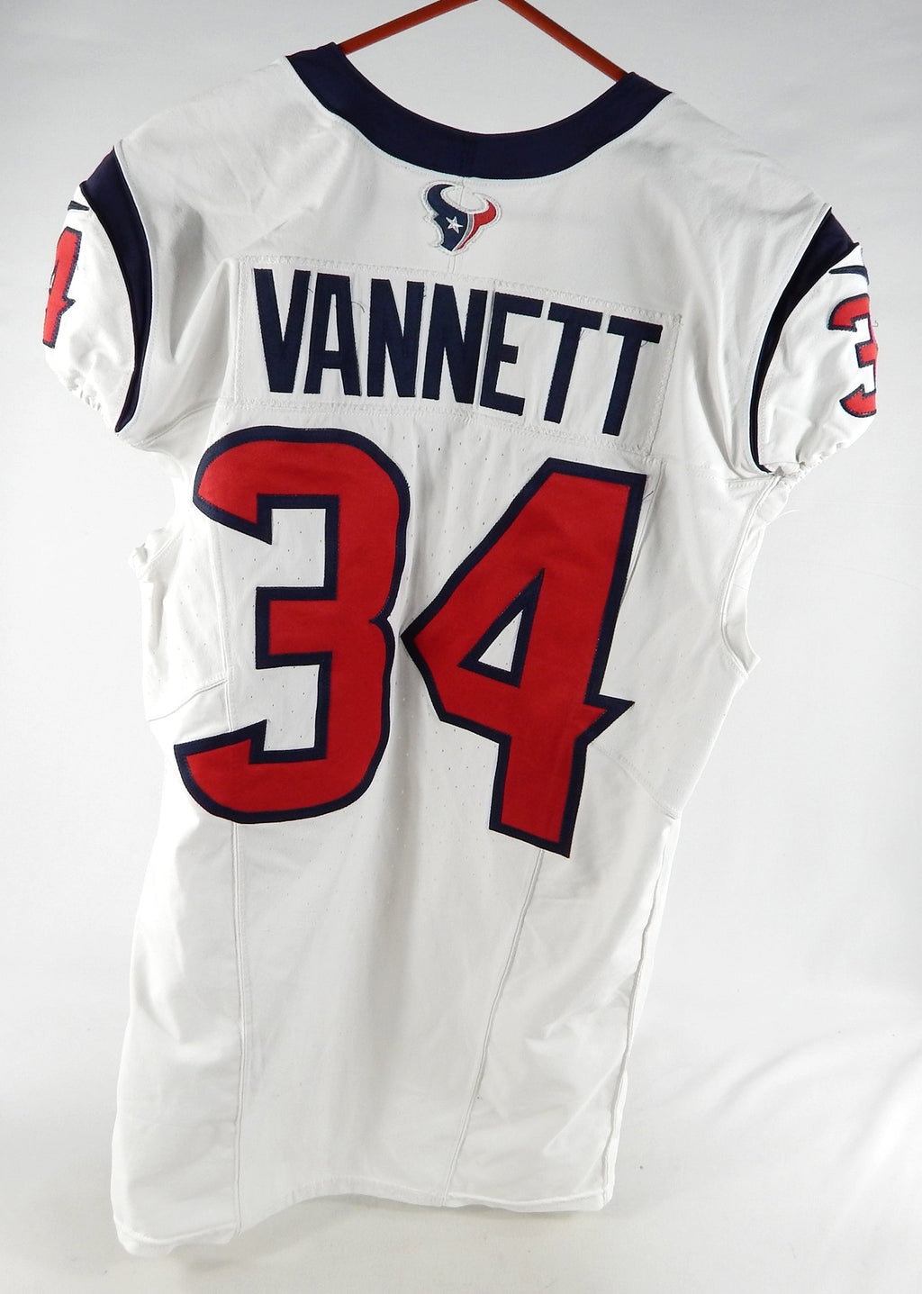 2023 Houston Texans Nick Vannett #34 Game Used White Jersey 44 507 Pic2