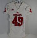 Indiana Hoosiers #49 Game Used White Jersey Nameplate Removed DP14041