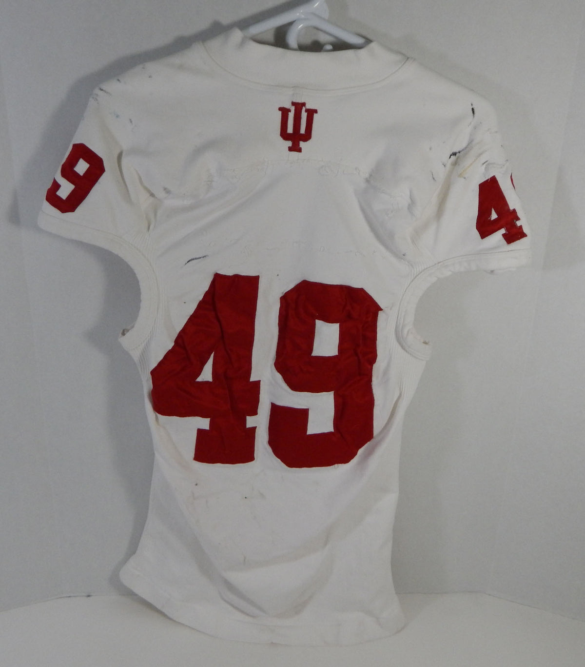 Indiana Hoosiers #49 Game Used White Jersey Nameplate Removed DP14041 Pic2