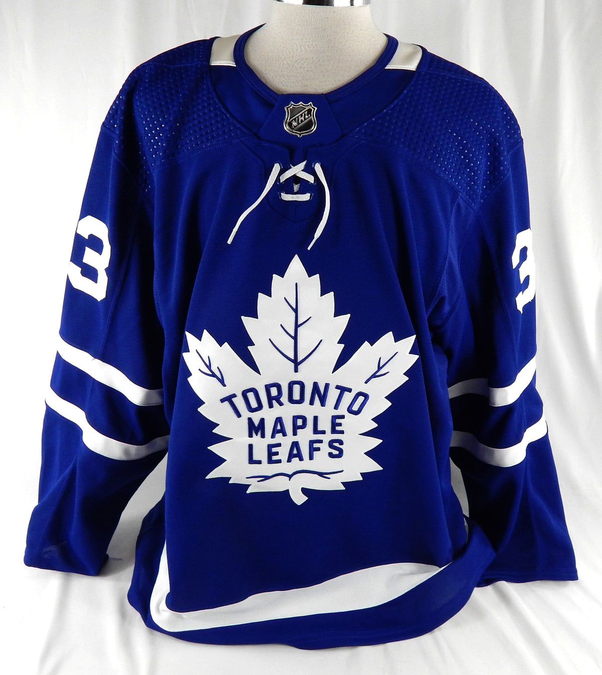 2021-22 Toronto Maple Leafs Alex Biega #33 Game Issued Blue Jersey 56 292