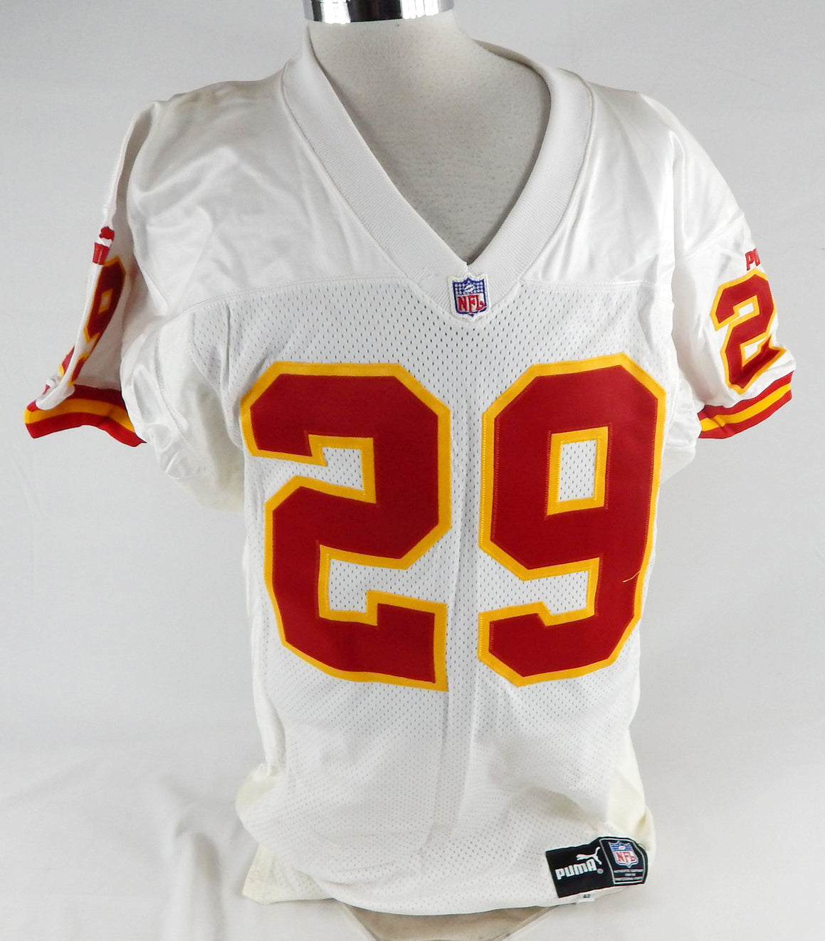 1999 Kansas City Chiefs #29 Game Issued White Jersey 42 790