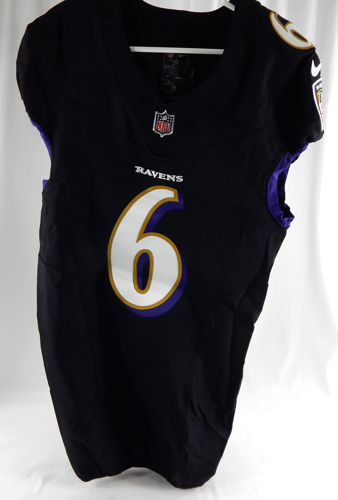 2024 Baltimore Ravens CJ Gardner-Johnson #6 Game Issued Black Jersey 38 526