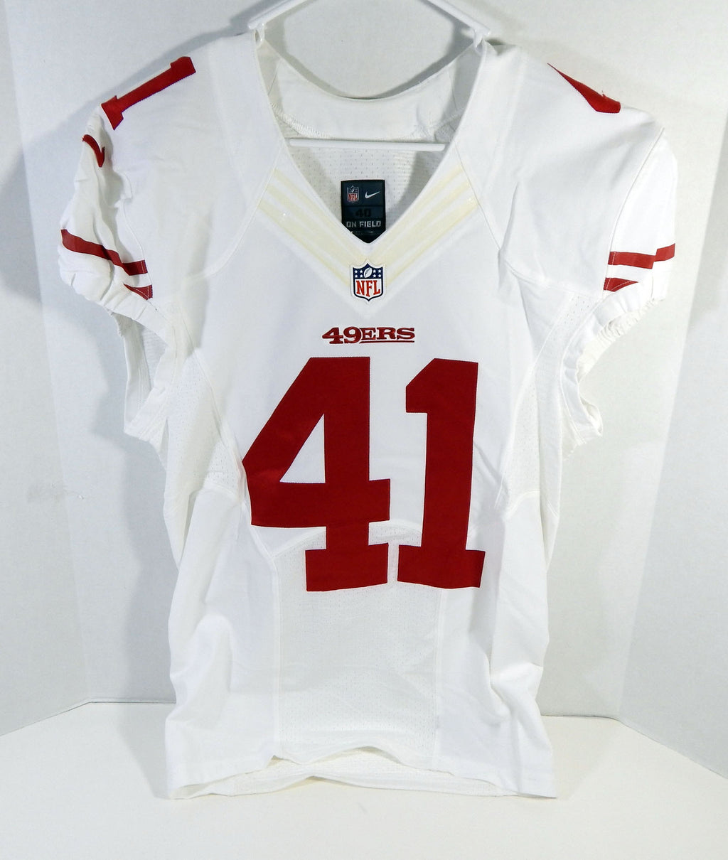2013 San Francisco 49ers #41 Game Issued White Jersey DP16504