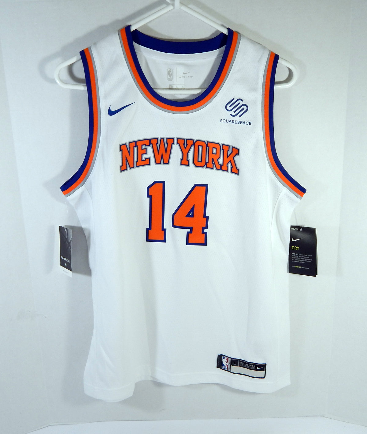 Youth New York Knicks Allonzo Trier #14 White Jersey Assci Swgman L Nike NWT 12S