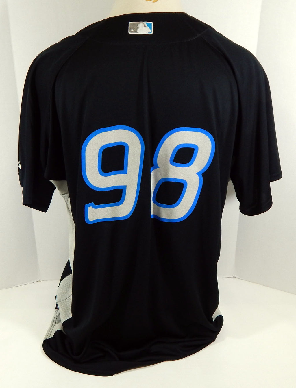 2008-10 Toronto Blue Jays #98 Game Used Black Jersey Batting Practice ST 52 102