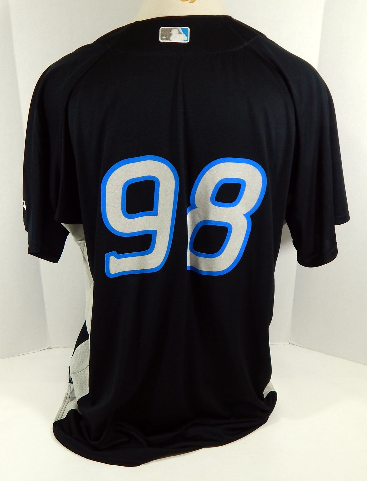 2008-10 Toronto Blue Jays #98 Game Used Black Jersey Batting Practice ST 52 102