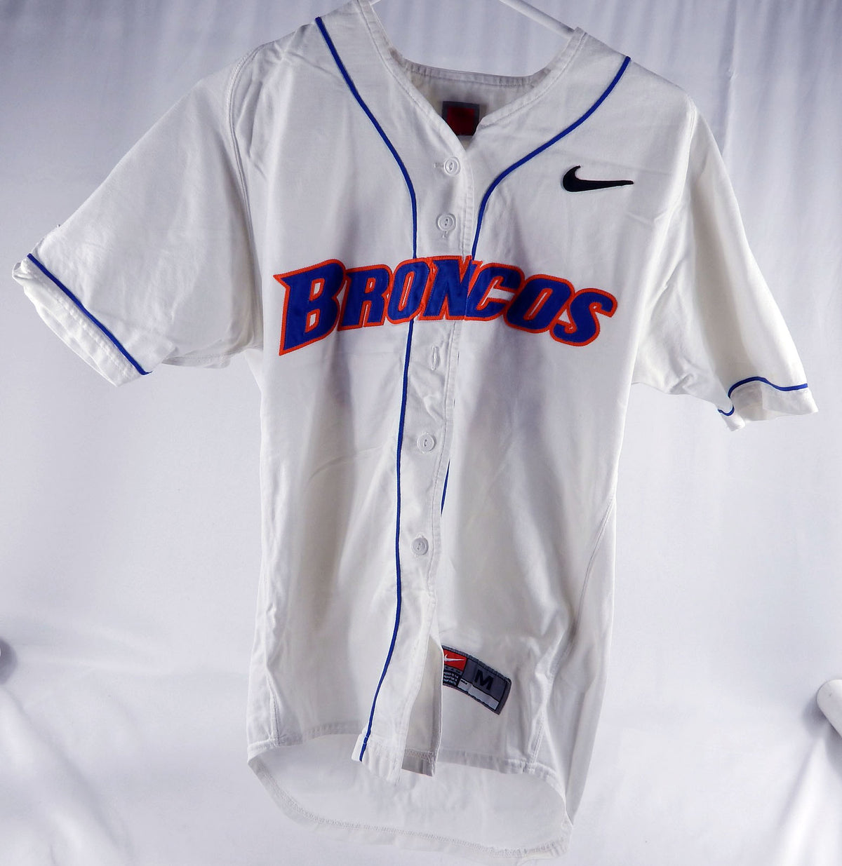 2000s Boise State Broncos #16 Game Used White Jersey Softball M 995