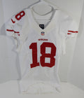 2013 San Francisco 49ers #18 Game Issued White jersey DP16506