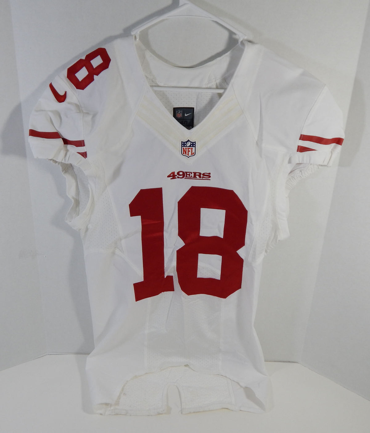 2013 San Francisco 49ers #18 Game Issued White jersey DP16506