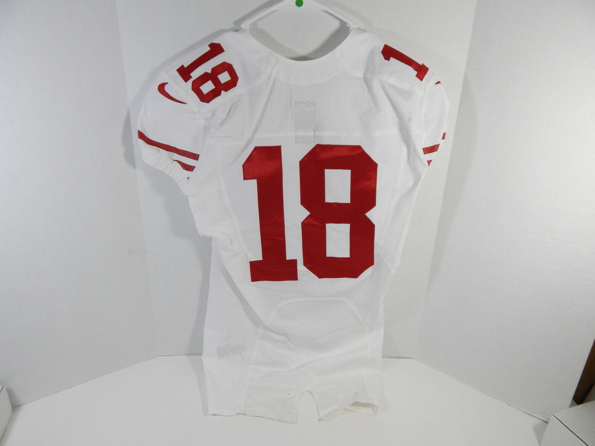 2013 San Francisco 49ers #18 Game Issued White jersey DP16506 Pic2