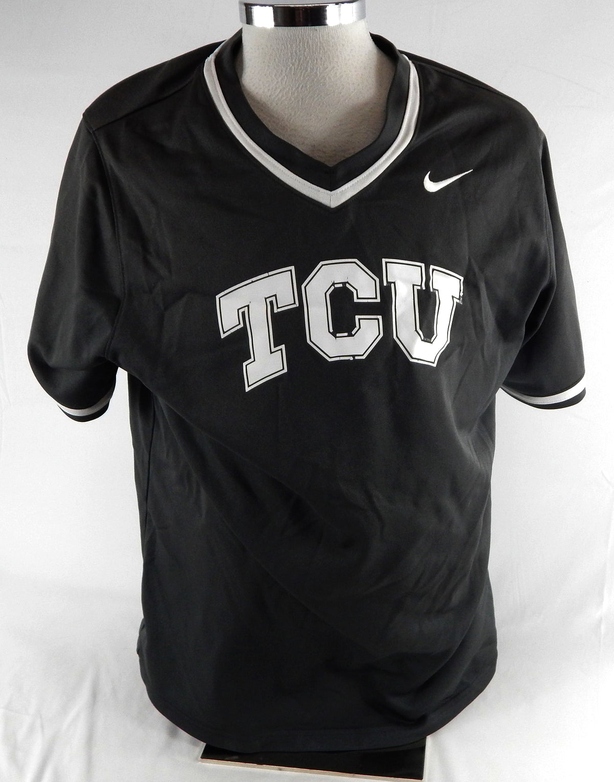 2023 Texas Christian TCU Frogs #23 Game Used Grey Practice Jersey Baseball L 723 Pic2