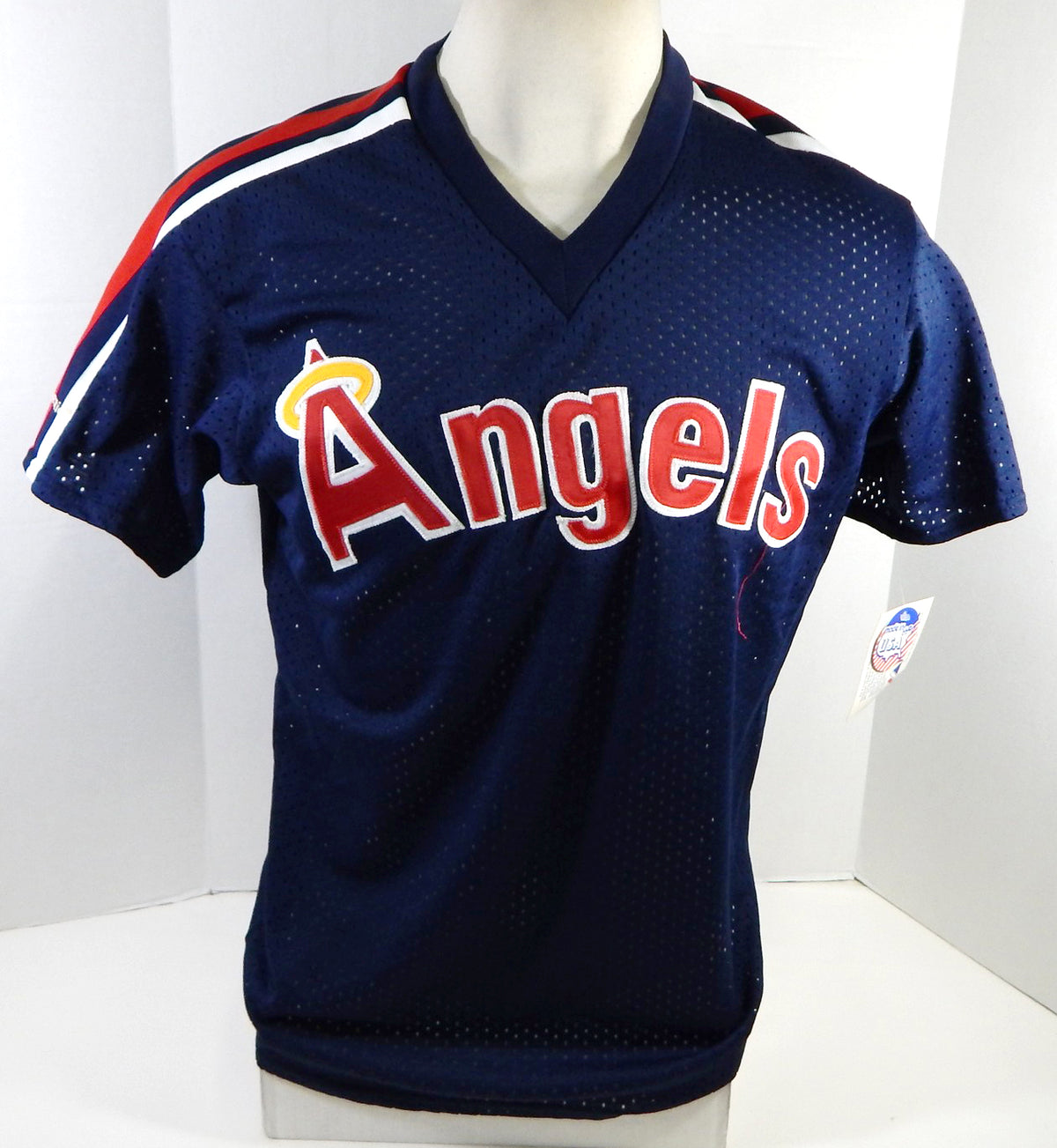 1983-90 California Angels Blank Game Issued Blue Jersey Batting Practice L 911