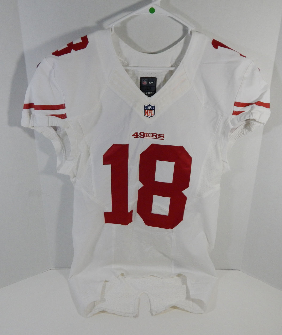 2014 San Francisco 49ers #18 Game Issued White Jersey DP16508