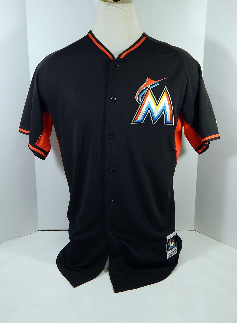 2014-16 Miami Marlins Chris Sadberry #29 Game Used Black Jersey Ex ST BP 46 981 Pic2