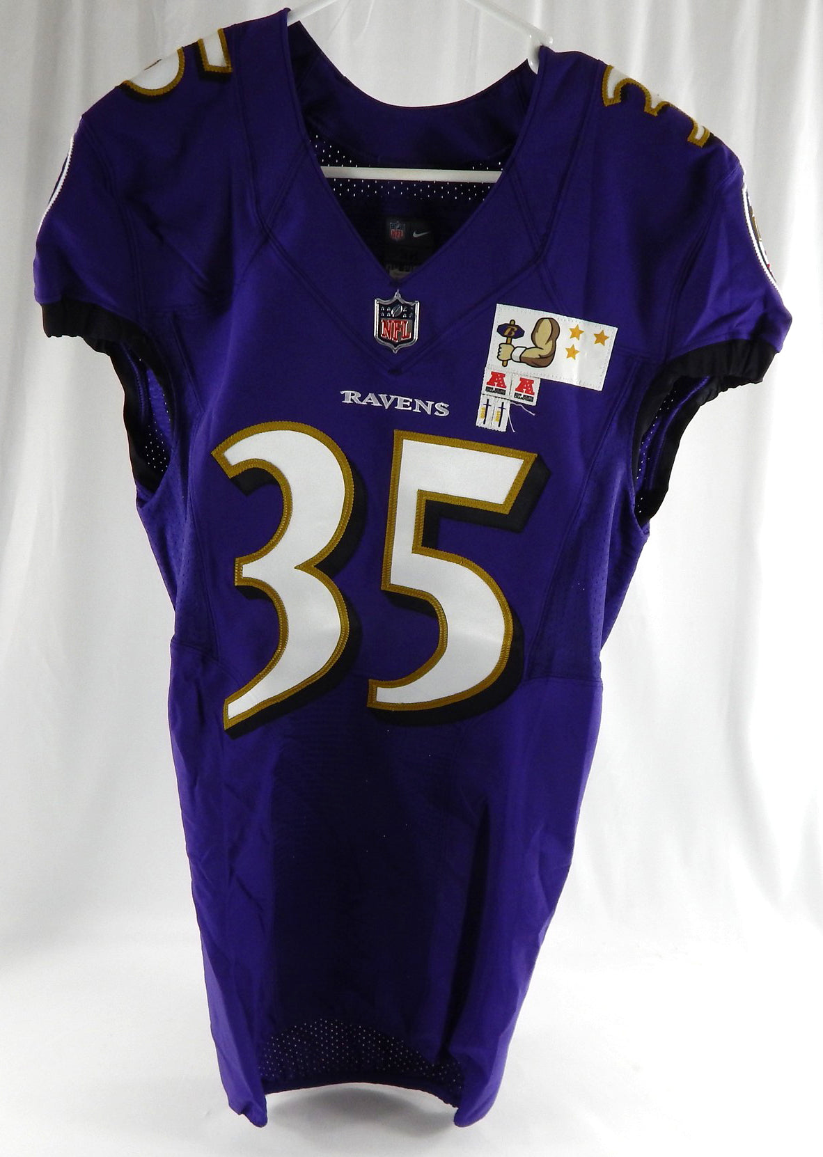 2020 Baltimore Ravens Gus Edwards #35 Game Used Purple Practice Jersey Honor P 1