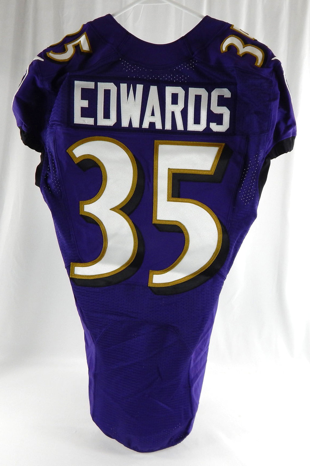 2020 Baltimore Ravens Gus Edwards #35 Game Used Purple Practice Jersey Honor P 1 Pic2