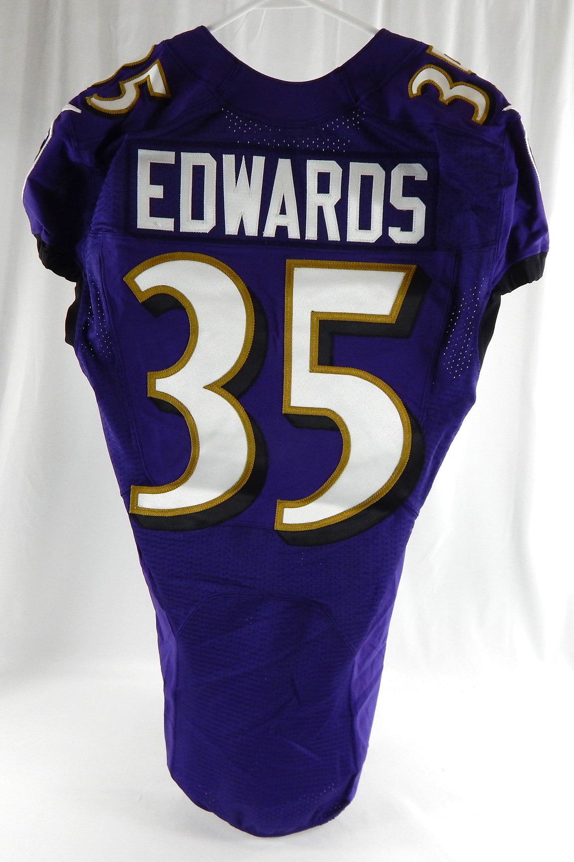2020 Baltimore Ravens Gus Edwards #35 Game Used Purple Practice Jersey Honor P 1 Pic2
