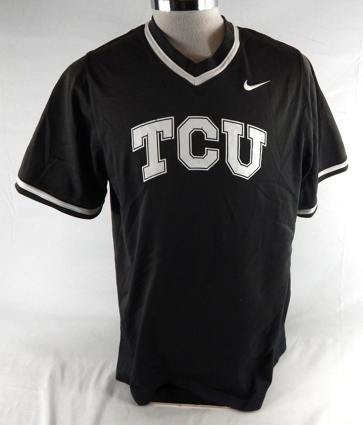 2023 Texas Christian TCU Frogs #20 Game Used Grey Practice Jersey Baseball L 725