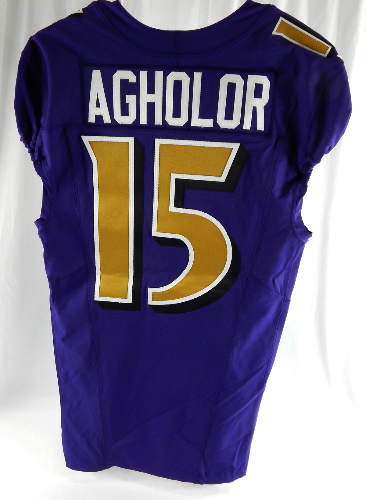 2024 Baltimore Ravens Nelson Agholor #15 Game Issued Purple Jersey Color Rush 2 Pic2