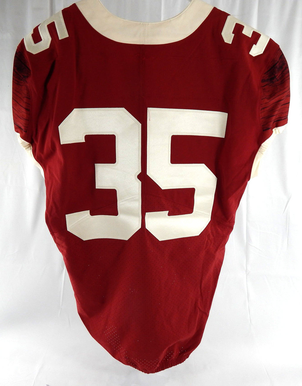 2021 Oklahoma Sooners #35 Game Used Crimson Red Jersey Football NP Rem 46 179 Pic2